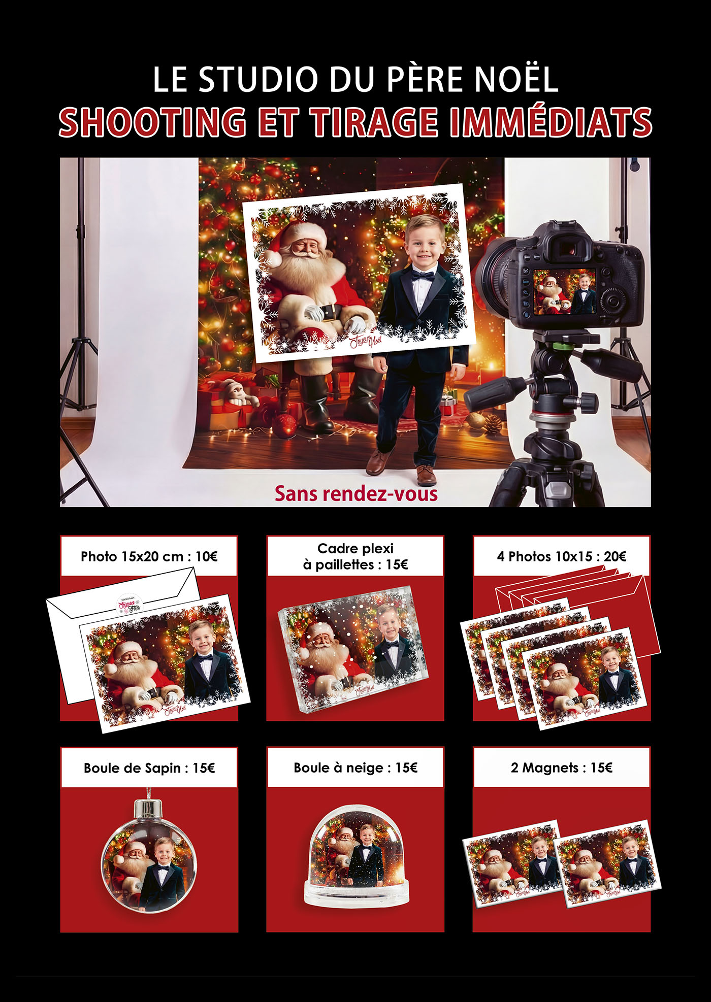 Affiche photo noël Studio Declic Affiche photo noël Studio Declic